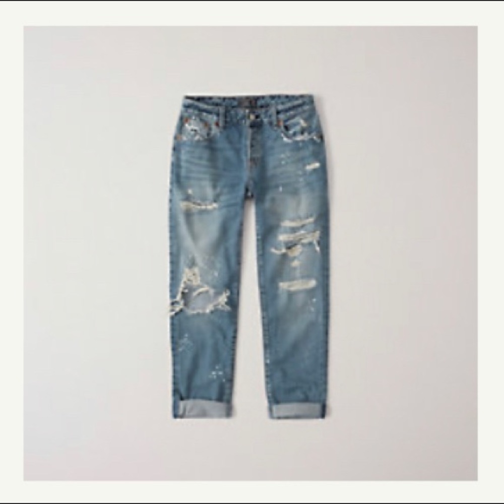Abercrombie & fitch low rise slim boyfriend jeans